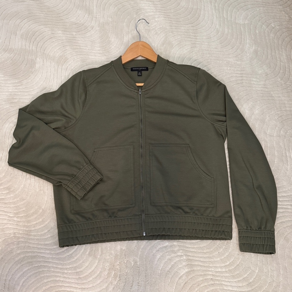 Banana Republic Olive Bomber Jacket